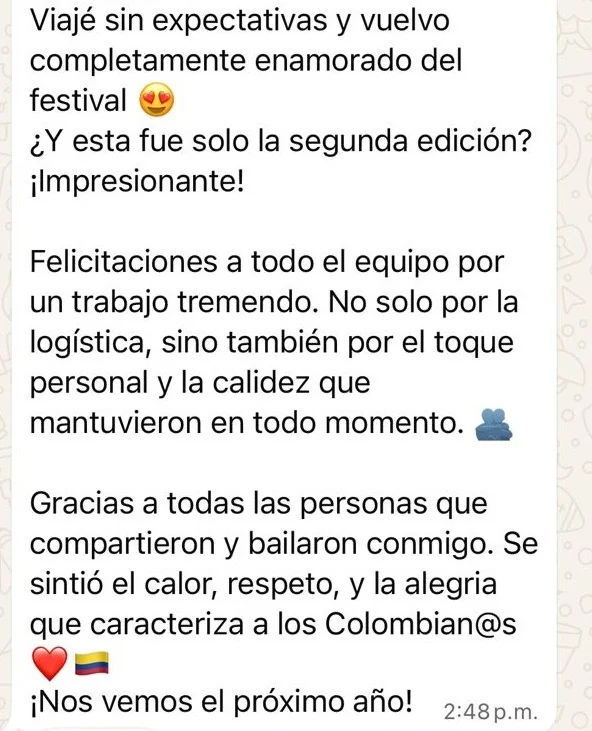 Testimonio de asistente al Milongueando Tango Festival